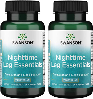 Swanson Nighttime Leg Essentials 60 Veg Capsules (2 Pack)