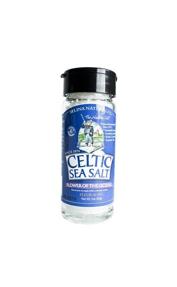 Celtic Sea Salt Flower Of The Ocean Glass Shaker, 3 Ounce