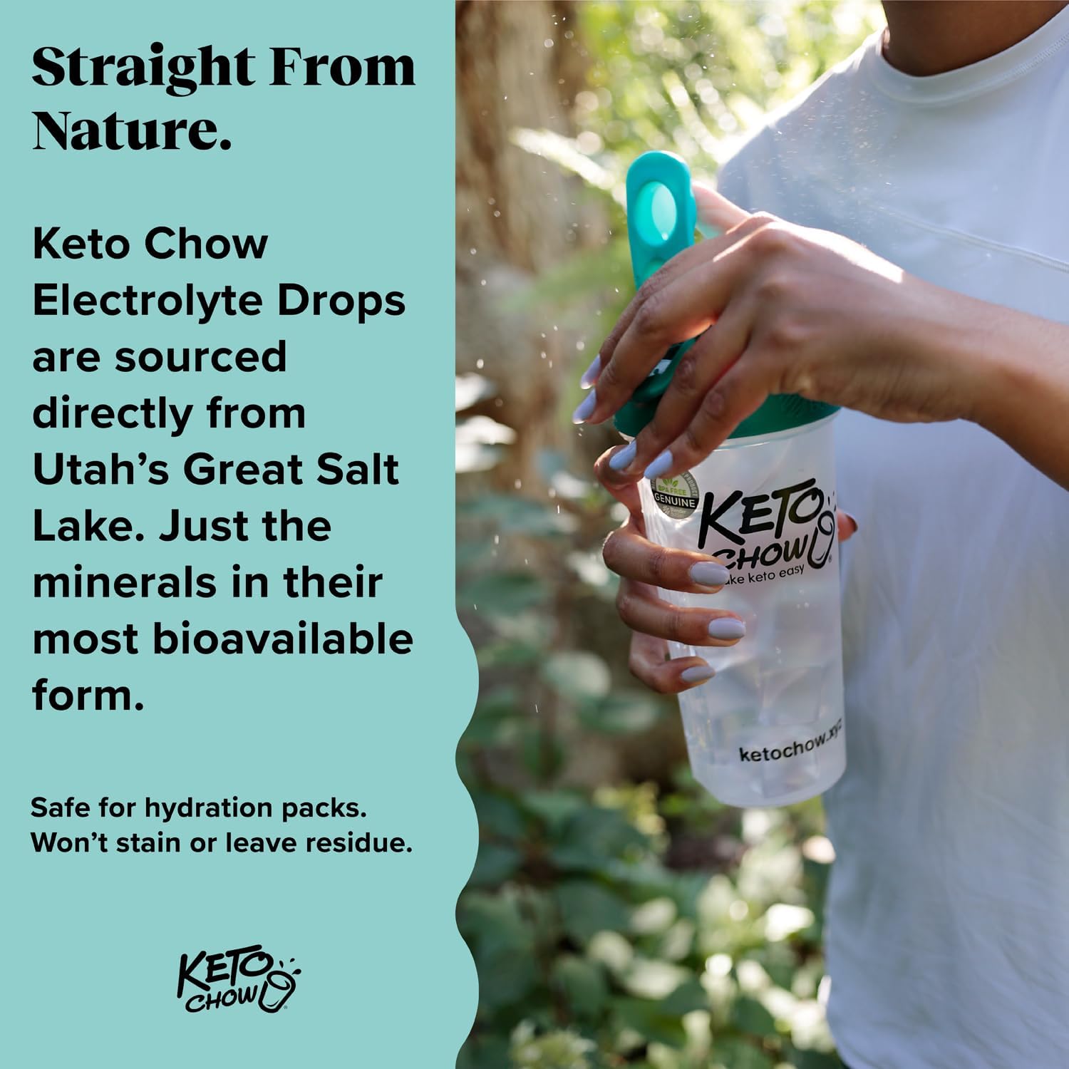 Keto Chow - Electrolyte Hydration Drops - Keto Diets & Intermittent Fasting - Immune Support - Gluten & Sugar Free - Paleo - Sodium, Magnesium, Potassium & Trace Minerals - Unflavored - .83 fl oz : Health & Household