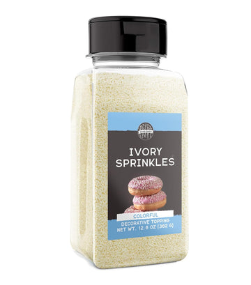 Birch & Meadow Ivory Sprinkles, 12.8 Oz, Fun & Decorative Topping, Crunchy Texture