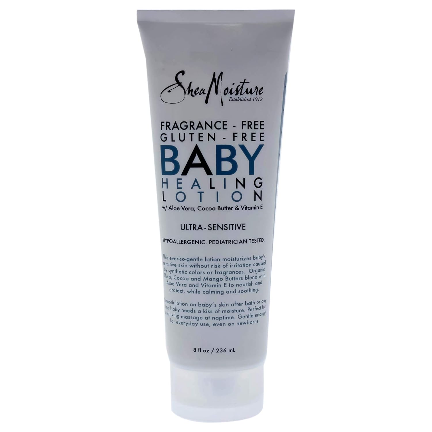 SheaMoisture Ultra-Sensitive Fragrance Gluten-Free and Tear-Free Healing Lotion, 8 oz : Baby