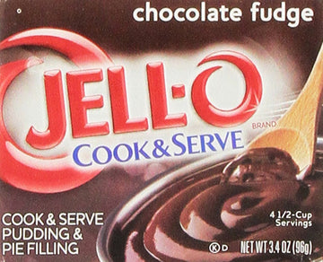 Jell-O Chocolate Fudge Cook & Serve Pudding & Pie Filling 3.4-Oz (Pack Of 4)