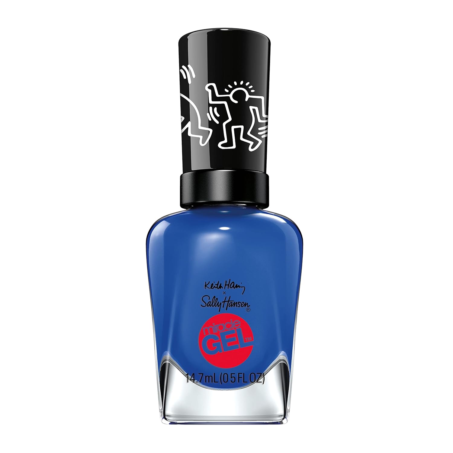 Sally Hansen Miracle Gel™, Keith Haring Draw Blue In, Long Lasting, Gel-Like Formula, No Uv Lamp Needed, Blue Nail Polish