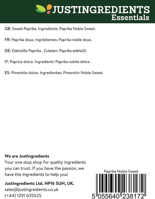 Justingredients Essentials Paprika Noble Sweet 250G