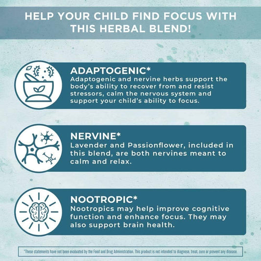 Maryruth Organics Kids Brain Supplements For Memory And Focus, Usda Organic Drops With Ginkgo Biloba, Rhodiola Root & Licorice Root, Focus & Attention, Calm, Vegan, Non-Gmo, Gluten Free, 30 Servings