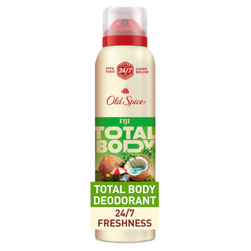 Old Spice Whole Body Deodorant For Men, Total Body Deodorant, Fiji Scent, Aluminum Free Deodorant Spray For 24/7 Freshness // Dermatologist Tested Whole Body Deodorant, 3.5 Oz