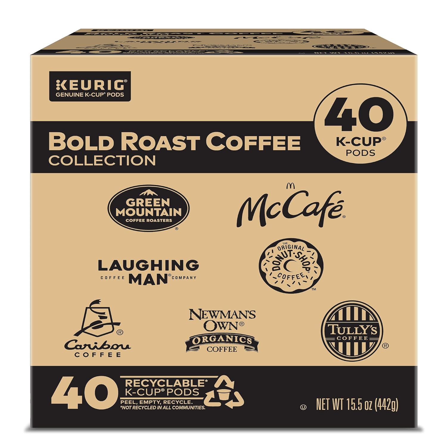 Keurig Bold Roast Coffee Collection Single-Serve K-Cup Pods Variety Pack, 40 Count