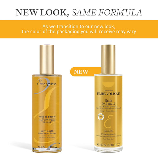 Embryolisse Beauty Oil, Hydrates, Protects And Beautifies Face, Body And Hair. Lightweight, Non Greasy Body Oil For All Skin Types, 3.38 Fl Oz