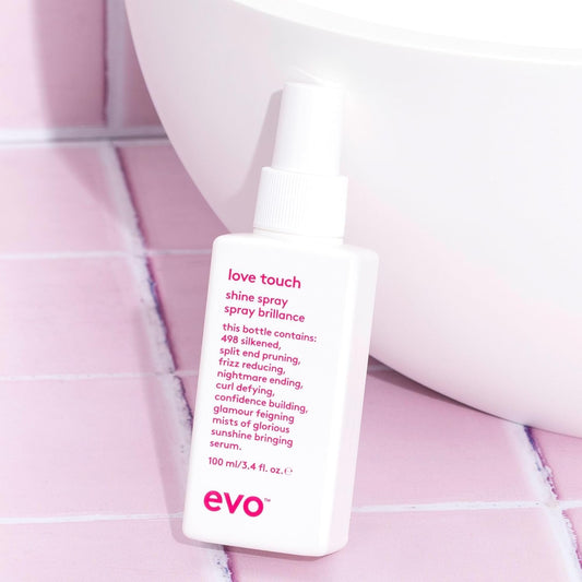 Evo Love Touch Shine Spray - Volumizing Finishing Hair Texture Spray - Smooths With Extra Shine - 100Ml / 3.4Fl.Oz