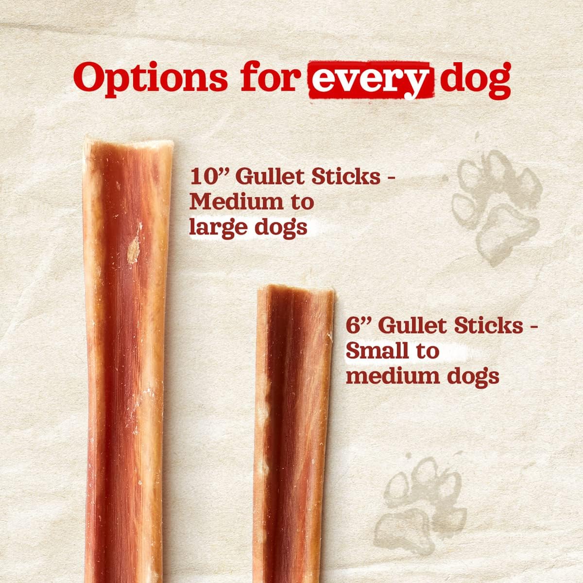 Natural Farm Gullet Sticks (6 Inch, 50 Pack) - One Ingredient Beef Esophagus Chews - Fully Digestible, Promotes Joint & Dental Health, for Pups, Small & Senior Dogs : Pet Supplies