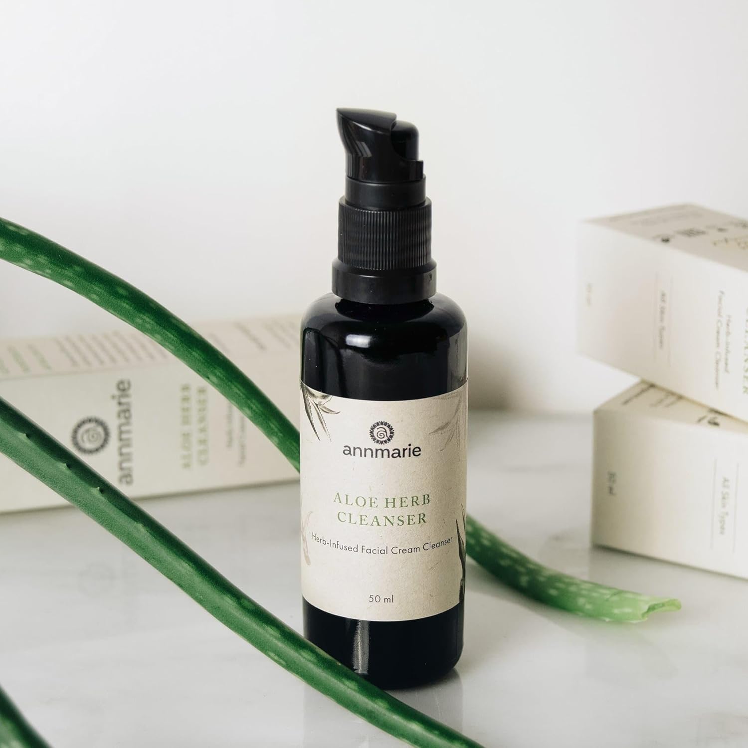 Annmarie Skin Care Aloe Herb Facial Cleanser - Gentle, Ph-Balanced Cleanser With Aloe Vera, Coconut Oil & Calendula, Suitable For All Skin Types (50Ml, 1.7 Fl Oz) : Beauty & Personal Care