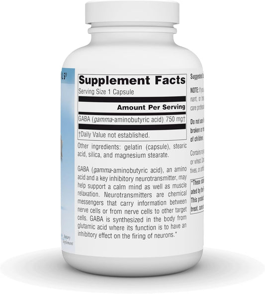 Source Naturals Serene Science Gaba, For A Calm Mind, 750Mg - 180 Capsules