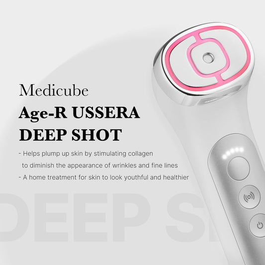 Medicube Age-R USSERA Facial Treatment Device - at-Home Skin Care Device for Collagen Stimulation Wrinkle Reduction, and Youthful Complexion - Korean Skin Care