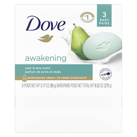 Dove Beauty Bar Gentle Skin Cleanser Moisturizing, 3.17Oz, 3 Bars