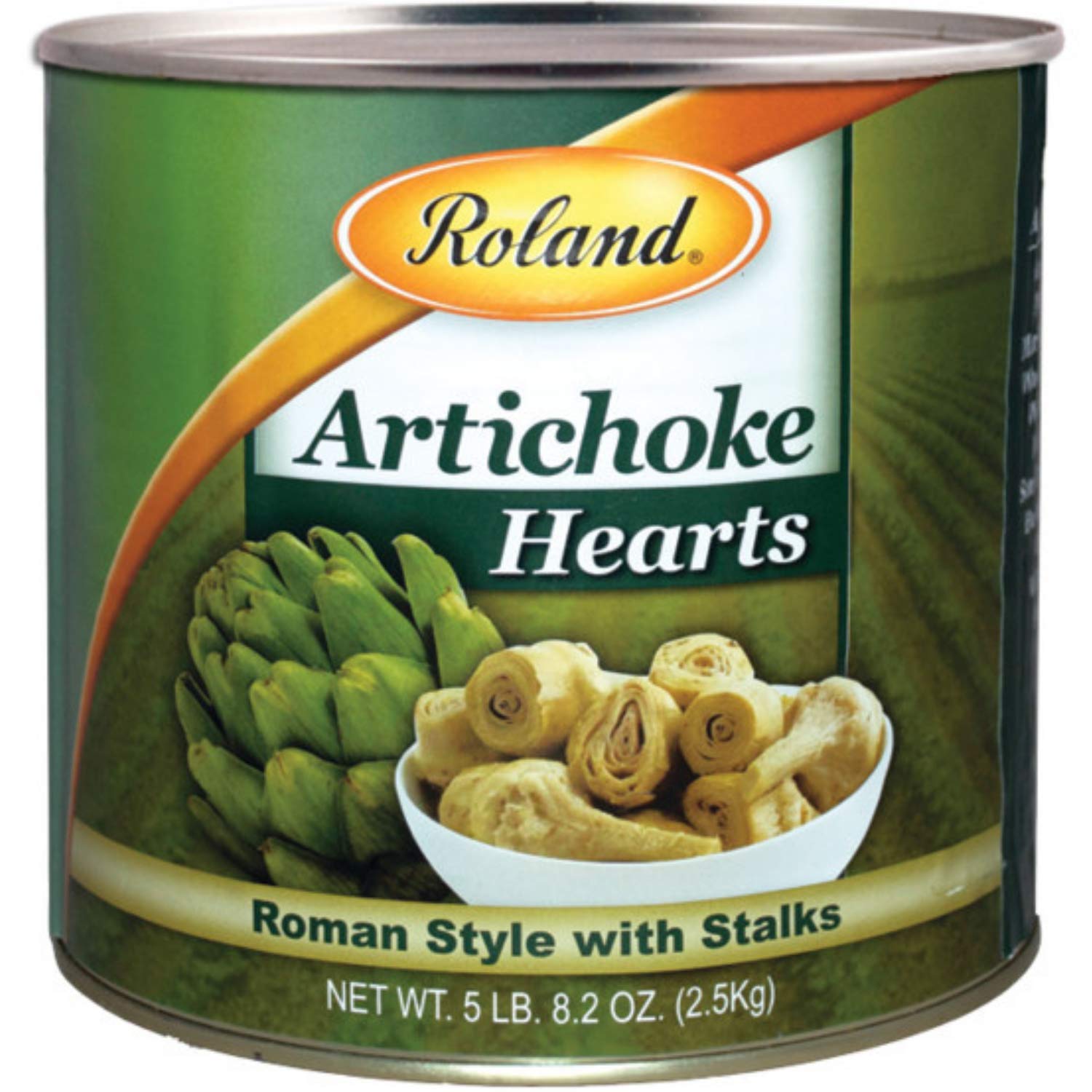 Roland Foods Roman Style Artichoke Hearts with Stalks, Specialty Imported Food, 5 Lb 8 Oz Can