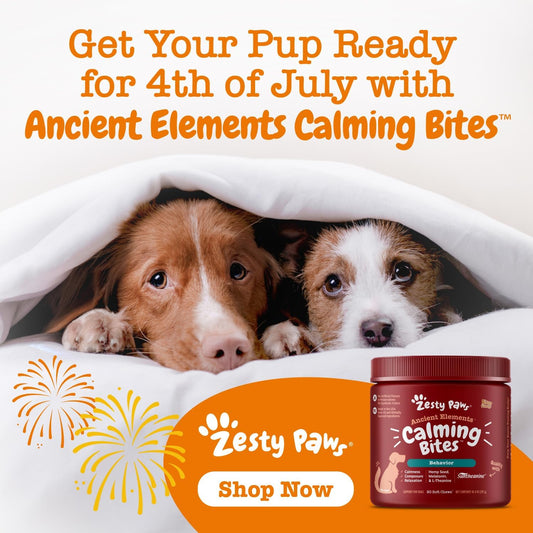 Zesty Paws Calming Chews For Dogs - Composure & Relaxation For Everyday Stress & Separation - For Fireworks, Storms & Travel – Ae - Bison - 90 Count