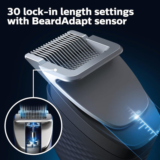 Philips Norelco Series 9000, Ultimate Precision Beard And Hair Trimmer With Beard Sense Technology For An Even Trim, Bt9810/40