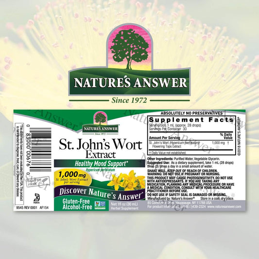 Nature's Answer St. John's Wort Alcohol-Free Liq Extract (Hypericum Perforatum) | Healthy Mood Support | Non-GMO, Kosher & Gluten-Free 1