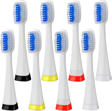 Pursonic Electric Toothbrush Heads - 8 Pack Electric Toothbrush Replacement Brush Heads For Teeth And Gum Care - Tooth Brush Heads For S750 (White)