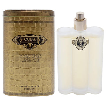 Cuba Prestige Legacy Eau De Toilette Spray Parfums Des Champs For Men, 3 Ounce, Brown