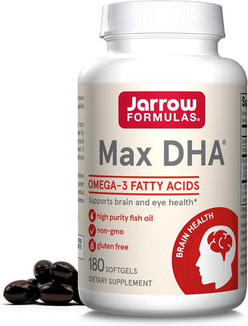 Jarrow Formulas MaxDHA - 180 Softgels - High Purity Fish Oil - Supplem