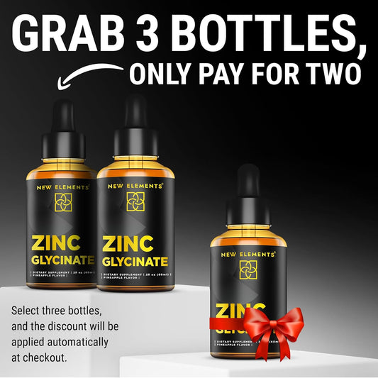 Zinc Supplements 50Mg | Liquid Zinc Supplement | Zinc Glycinate Drops For Adults | Supports Immune Health | Metabolism | Skin Care Supplement | Non-Gmo | Vegan | Gluten-Free