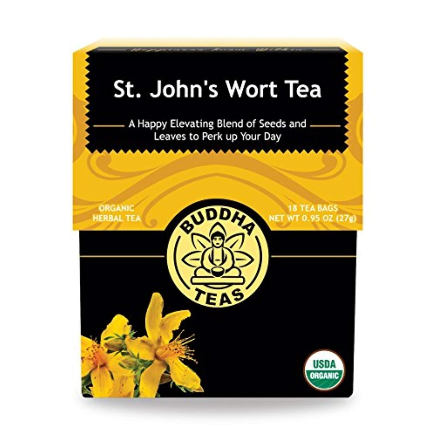 Buddha Teas Organic St. John'S Wort Tea - Kosher, Caffeine-Free, Gmo-Free - 18 Bleach-Free Tea Bags 1
