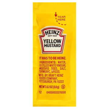 Heinz Mild Mustard Single Serve Packet (0.2 Oz Packets, Pack Of 500)