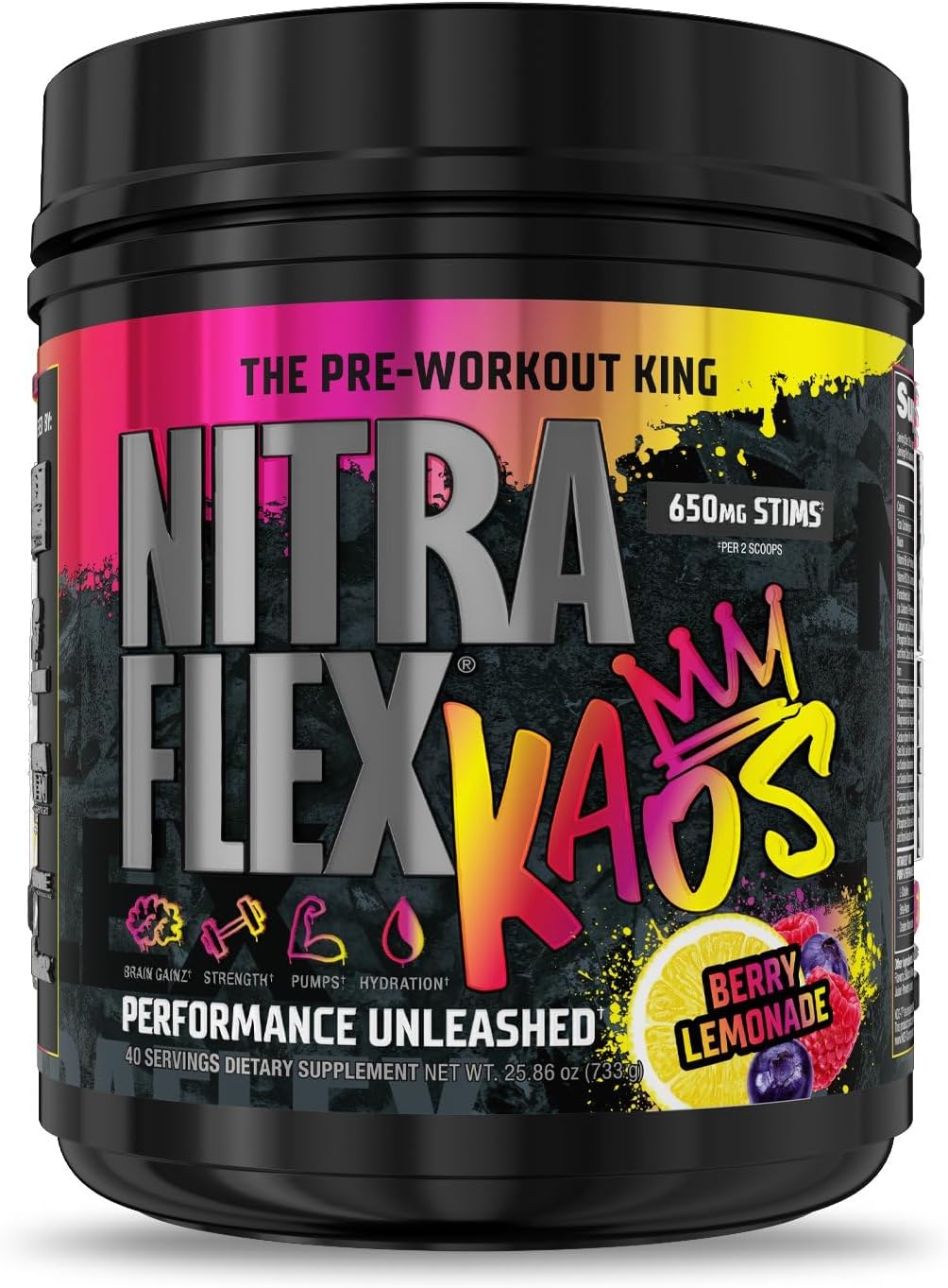 Nitraflex Kaos Berry Lemonade Pre-Workout Powder