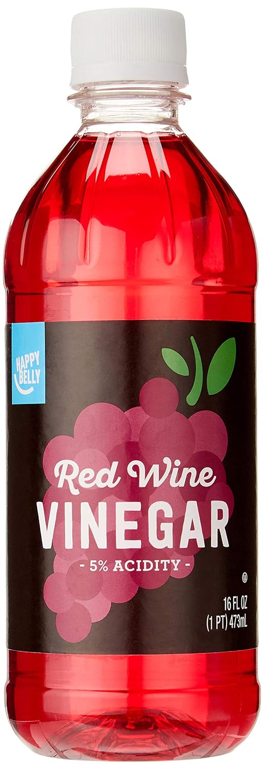 Amazon Brand - Happy Belly Red Wine Vinegar, Kosher, 16 Fl Oz (Pack Of 1)