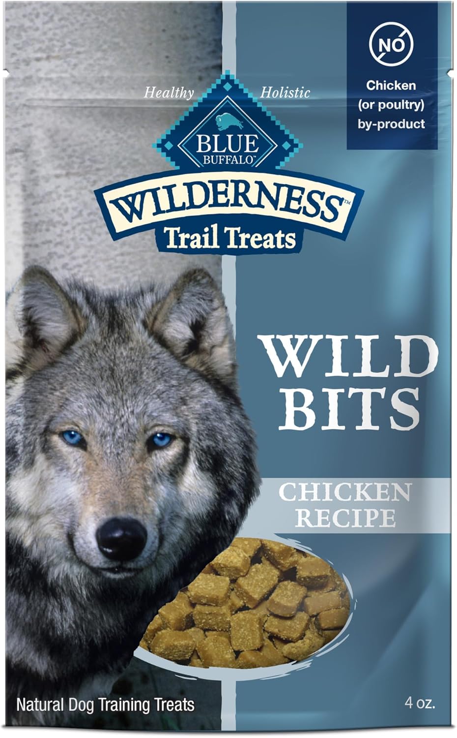 Blue Buffalo Wilderness Wild Bits Soft & Chewy Training Treats For Dogs, Grain-Free, Chicken Recipe, 4-Oz. Bag