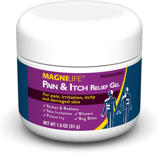 Magnilife Pain And Itch Relief Gel, Naturally Relieve Tingling, Irritation And Sensitivity With Jasmine And Mezereon - 1.8Oz