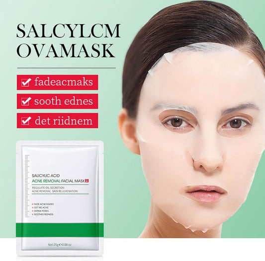 5Pcs Salicylic Acid Acne Treatment Face Mask - Face Mask For Spot Treatment - Removes Acne,Redness, Fade,Dark Spots Correcting,Acne Scar Treat-Ment Face Masks - Skin Care Dark Spots Remover Fo Face