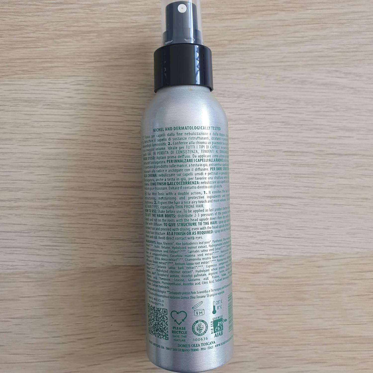 Domus Olea - Undici - Volumizing Tonic Spray - For Increased Body & Structure - Ideal For All Hair Types - Light-Weight Texture - Natural Finish - 100 Ml