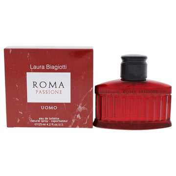 Laura Biagiotti Roma Passione For Men - Fresh, Strong And Persistent Scent - Opens With Yellow Mandarin, Cardamom And Elemi - Perfect For Date Night Or Evening Out - 4.2 Oz Edt Spray : Beauty & Personal Care