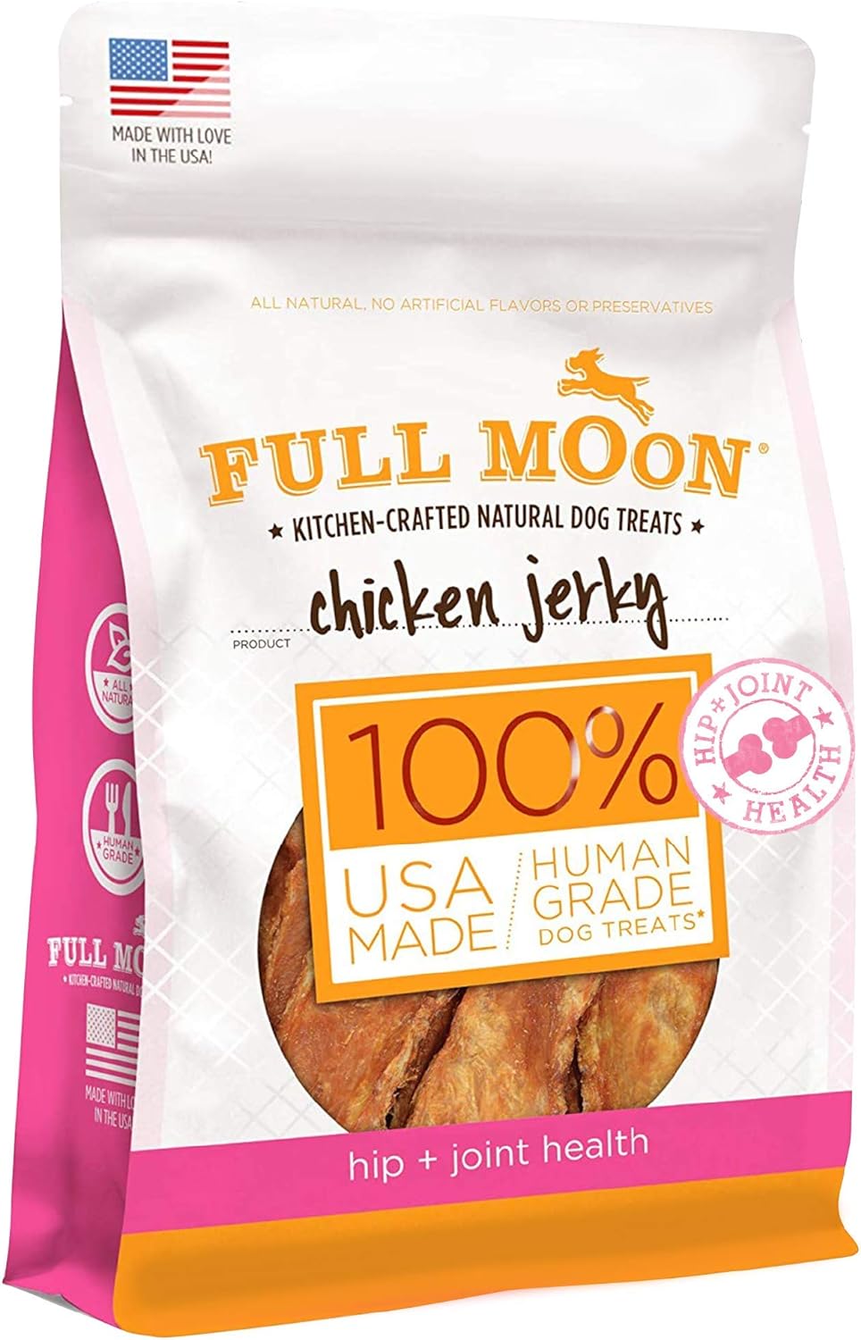 Full Moon Chicken Jerky Healthy All Natural Dog Treats Human Grade For Hip And Joint 6 Oz