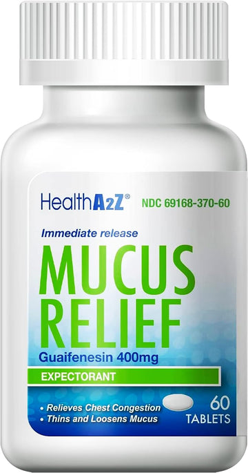 Healtha2Z® Mucus Relief Guaifenesin 400Mg No Benzene Immediate Release Expectorant