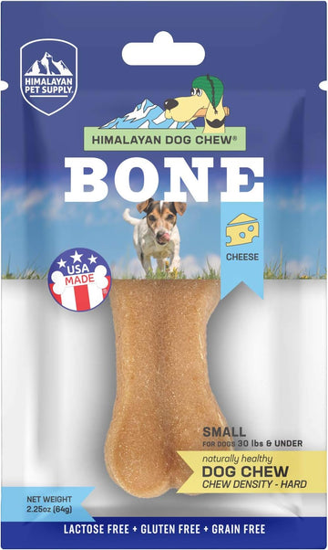 Cheese Dog Chew Bone | Long Lasting-Stain Free-Protein Rich-Low Odor | 100% Natural, Healthy & Safe | No Lactose, Gluten, Soy Or Grains | For Dogs 30 Lbs And Under
