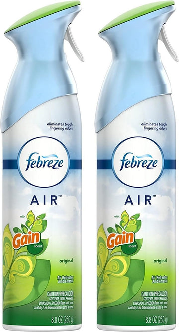 Febreze Air Refresher, Gain Original Scent with New OdorClear Technology, 8.8 Oz, Pack of 2
