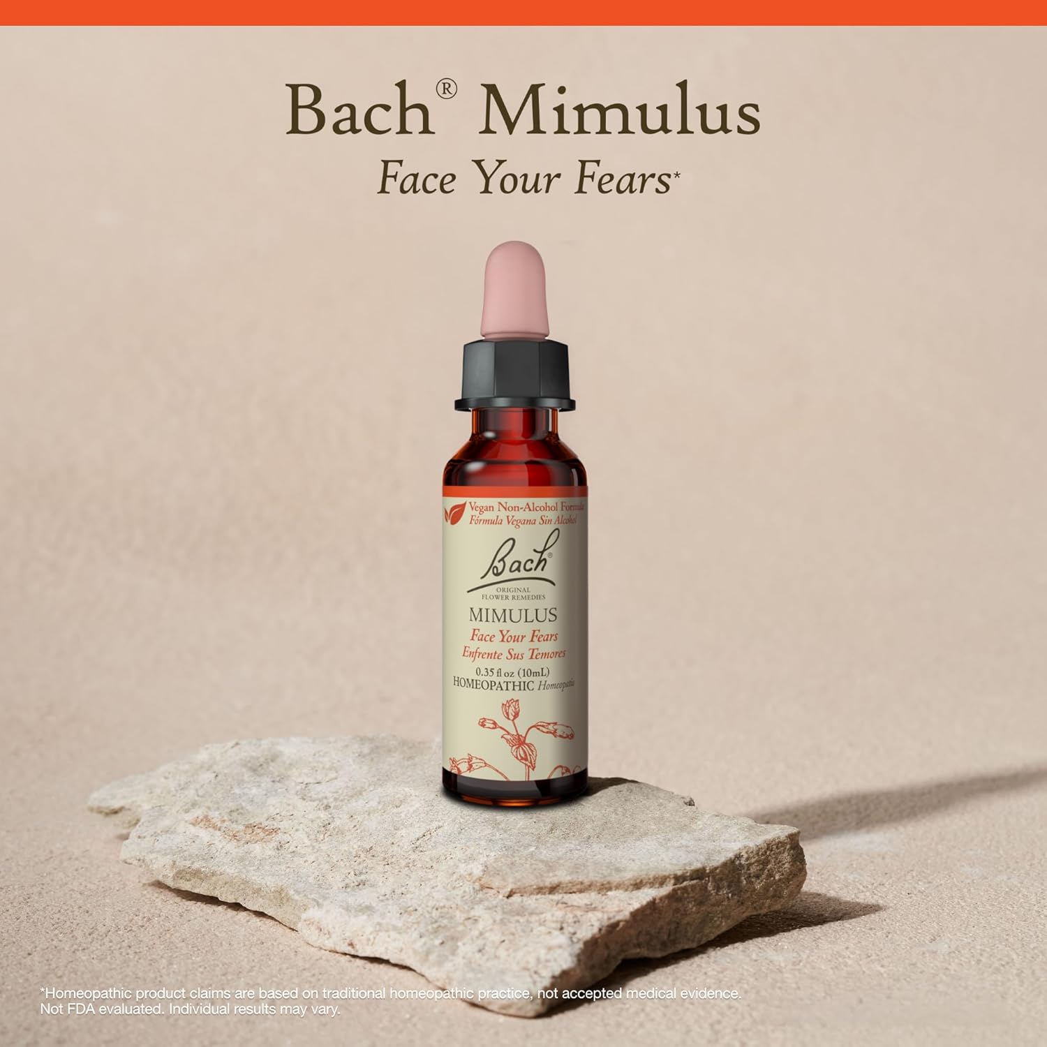 Bach Original Flower Remedies, Mimulus (Non-Alcohol Formula) - Face Your Fears - Natural Homeopathic Flower Essence For Emotional Balance - Vegan, Gluten Free, Sugar Free - 10Ml Dropper : Health & Household