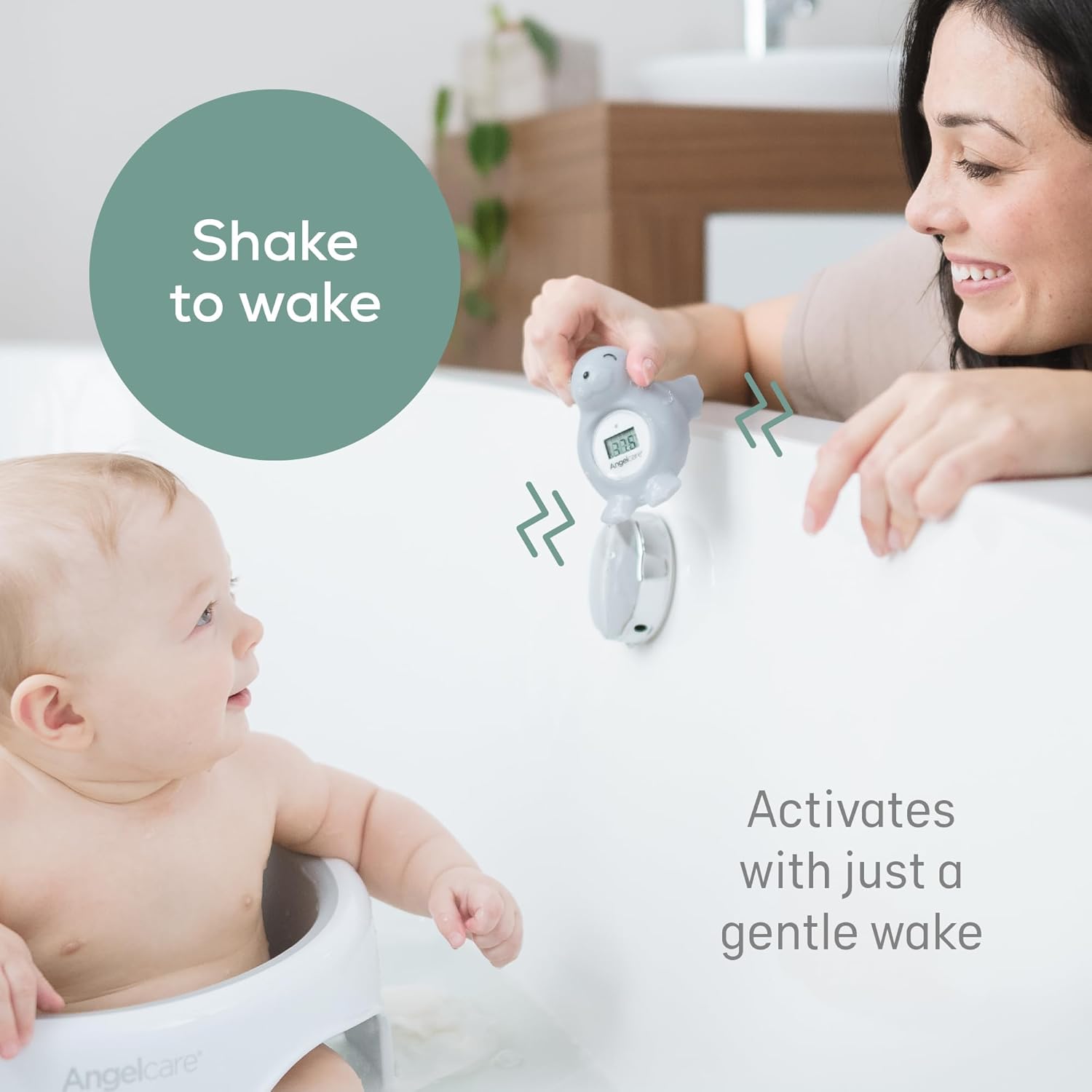 Angelcare Happy Seal Baby Bath Room Thermometer, GREY : Amazon.co.uk: Baby Products