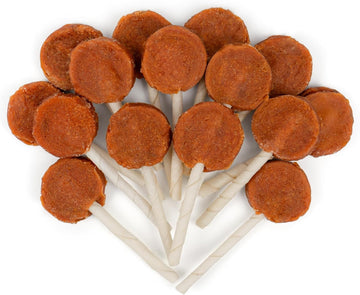 Mon2Sun Lollipop Dog Treats, 4.5 Inch Chicken And Egg With Rawhide Twist Sticks, Healthy And Teeth Cleaning Dog Snacks For Small Dogs, 10.58Oz (15 Count-Pack Of 1)