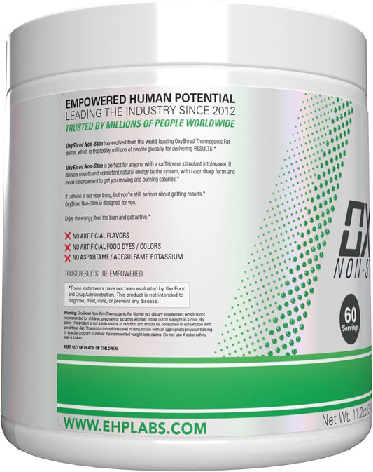 EHPlabs OxyShred Non Stimulant Thermogenic Pre Workout Powder - Stim F