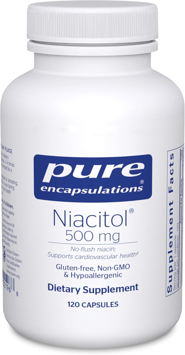 Pure Encapsulations Niacitol 500 Mg | Hypoallergenic No-Flush Niacin To Support Digestion, Hormone Synthesis, And Tissue Formation | 120 Capsules
