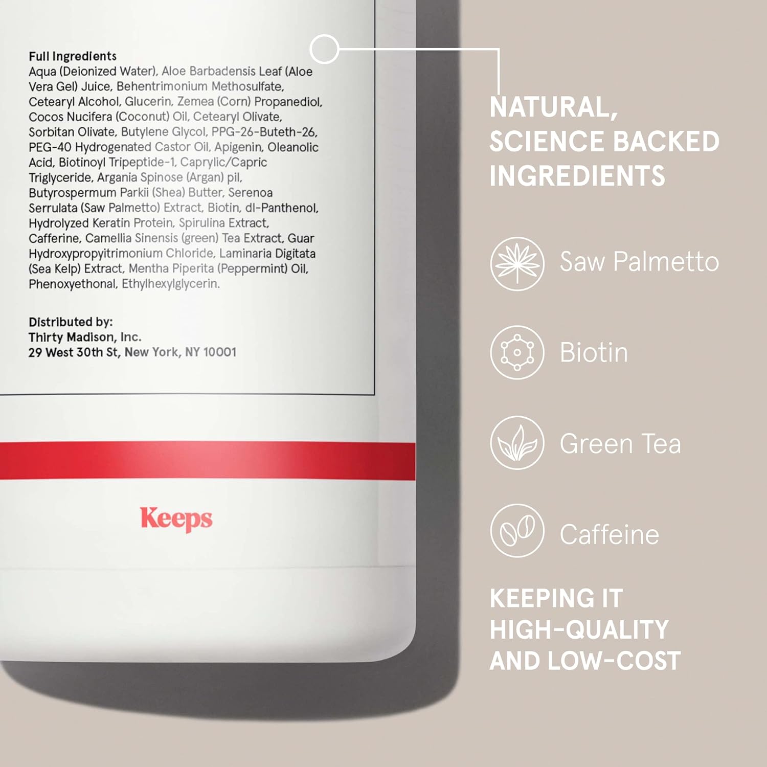 Keeps Minoxidil Foam and Thickening Conditioner Bundle for Hair Growth : Beauty & Personal Care