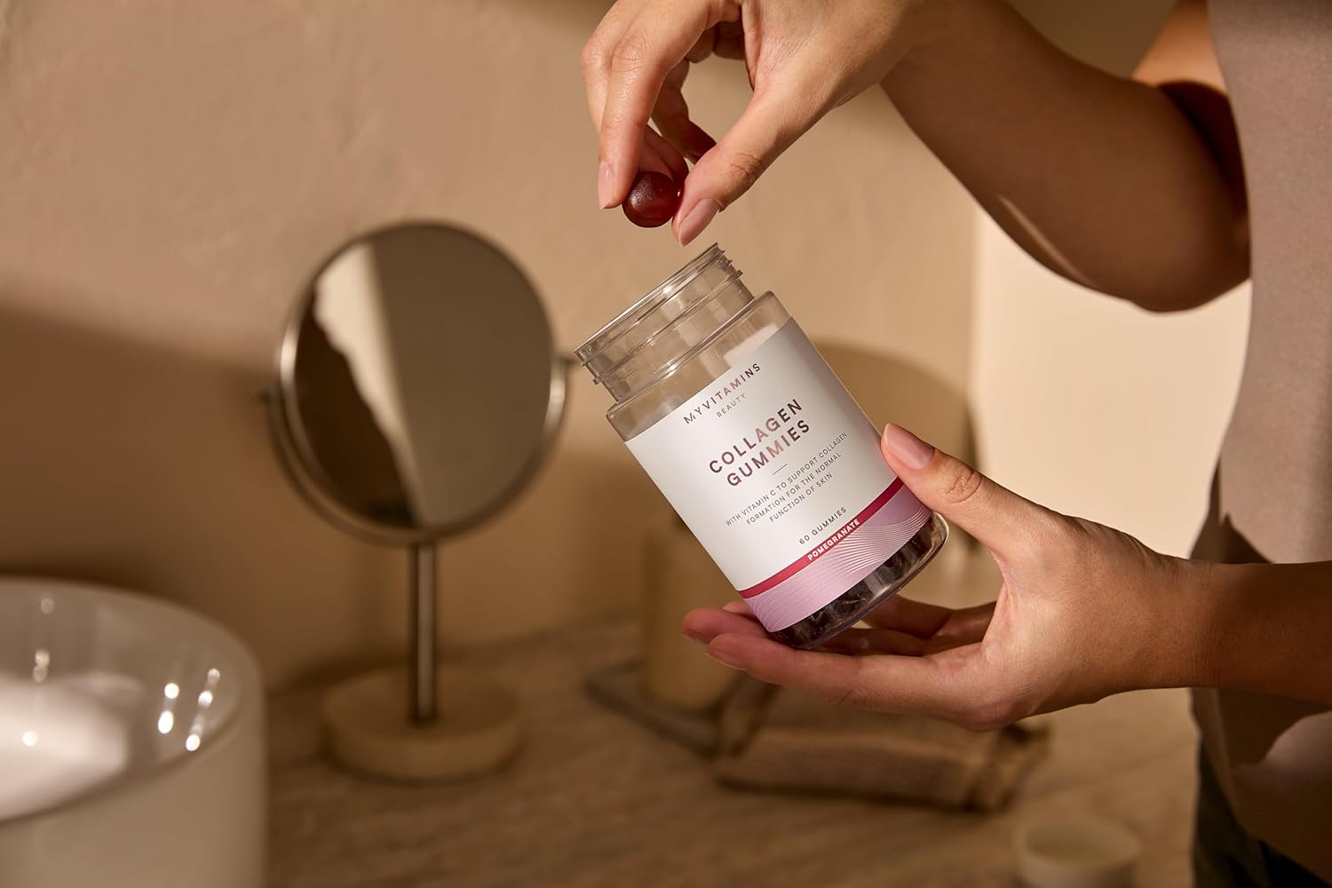 Myprotein Collagen Gummies – 500mg Marine Collagen with Vitamin C & Vitamin A – Supports Skin, Hair & Joints – Sugar-Free & Delicious Pomegranate Flavour – 60 Gummies : Amazon.co.uk: Health & Personal Care