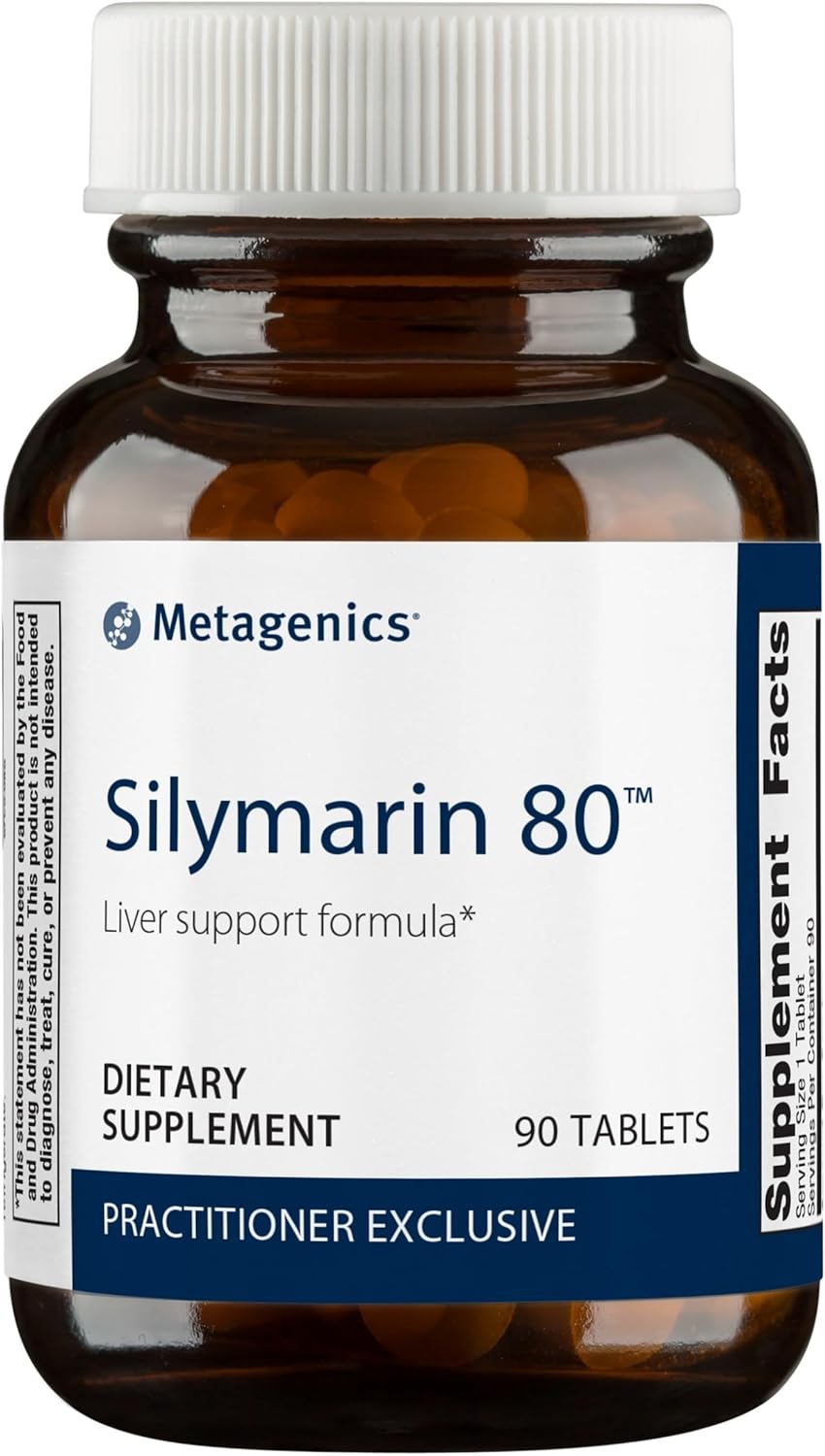 Metagenics Silymarin 80 - Liver Health Support* - Milk Thistle Seed Extract - Antioxidants Supplement* - Liver Maintenance* - Non-Gmo, Gluten-Free & Vegetarian - 90 Tablets