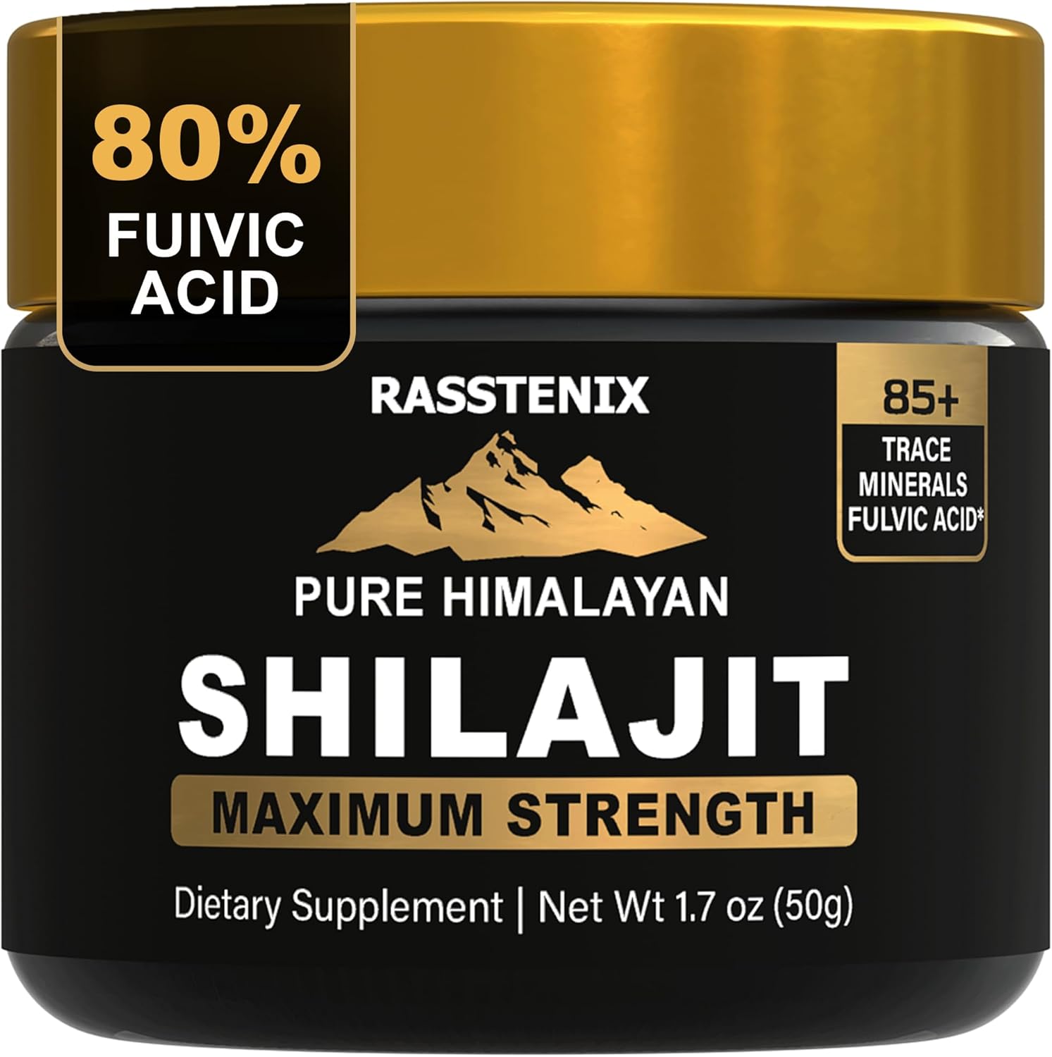 Shilajit - Pure Himalayan Organic Shilajit Resin For Energy, Maximum Potency, Mental Clarity And Immunity - 85+ Natural Trace Minerals & Fulvic Acid - Natural Shilajit Resin For Men And Women