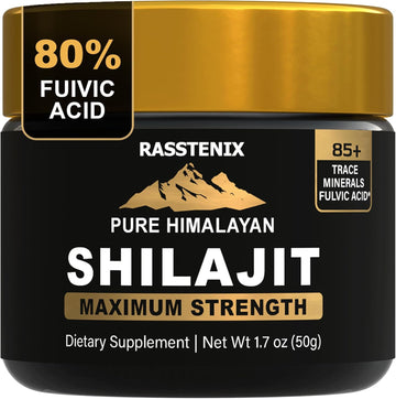 Shilajit - Pure Himalayan Organic Shilajit Resin For Energy, Maximum Potency, Mental Clarity And Immunity - 85+ Natural Trace Minerals & Fulvic Acid - Natural Shilajit Resin For Men And Women