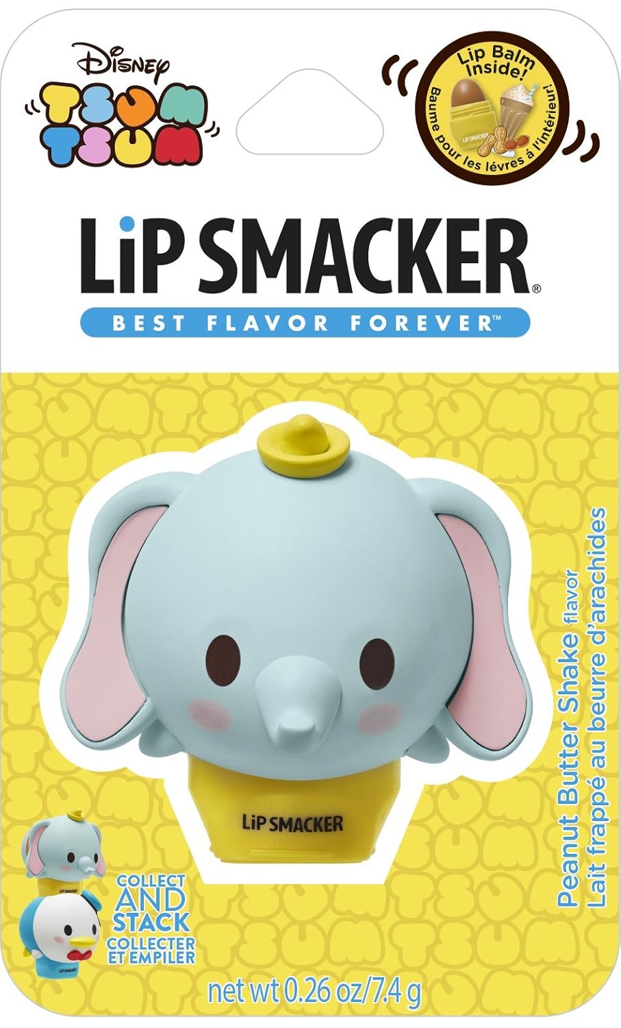 Lip Smacker Disney Tsum Tsum Balms, Dumbo, Peanut Butter Shake Flavor : Beauty & Personal Care